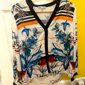 Button down shows cleavage